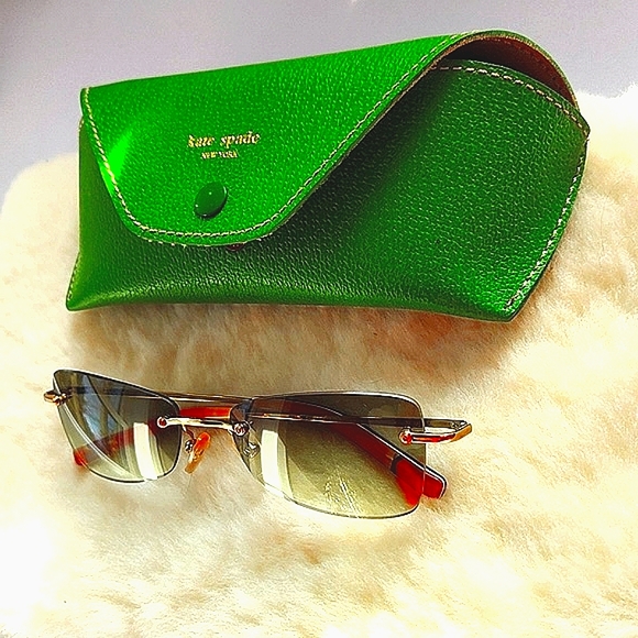 Kate Spade "Chloe" Gold Rimless Sunglasses Frame Italy 130. - Picture 2 of 9